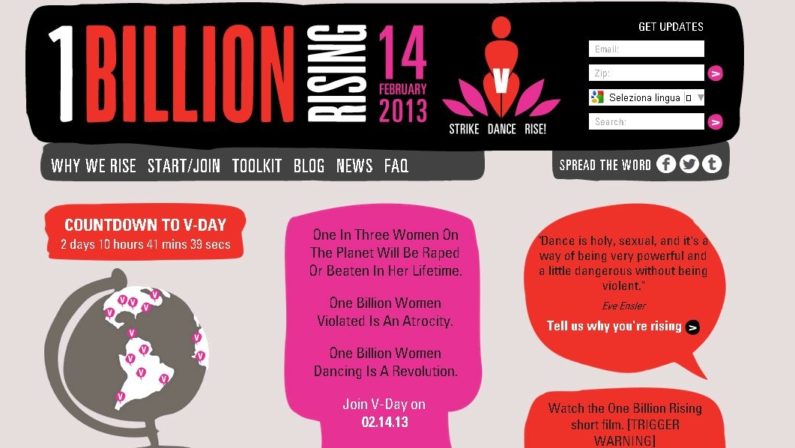 In piazza contro la violenza sulle donne 
“One billion rising” anche a Potenza