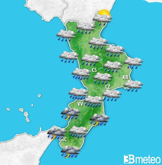 Meteo, maltempo diffuso su tutta la CalabriaE la protezione civile lancia un bollettino di allerta