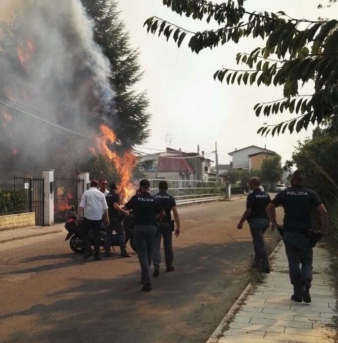 Un incendio nel Cosentino