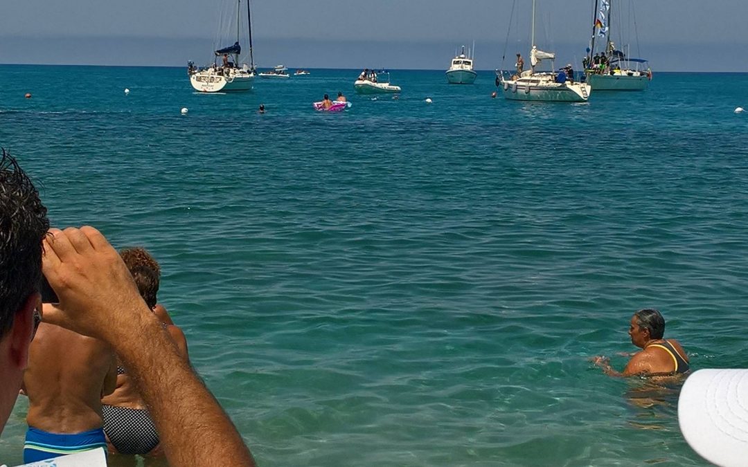 FOTO – La traversata da Stromboli a Tropea  L’impresa di Notarianni per amore del figlio