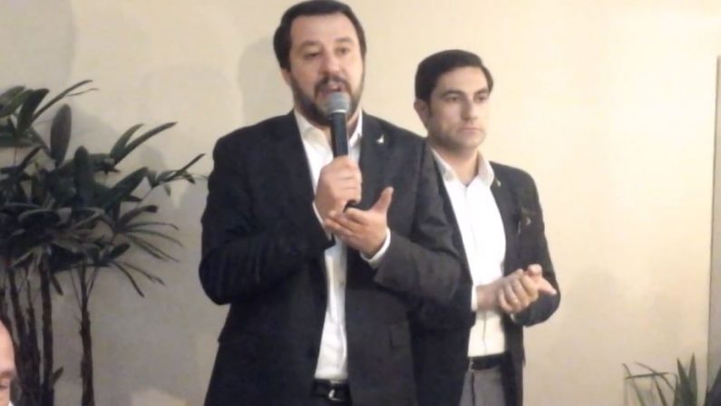 VIDEO - Matteo Salvini in visita a Lamezia Terme«Governeremo la Calabria partendo dalle infrastrutture»