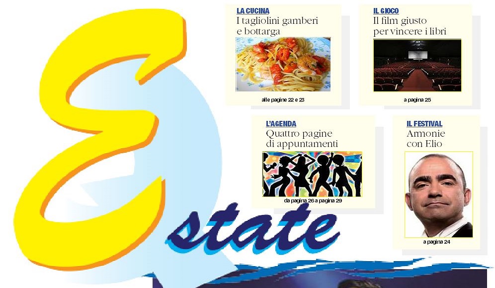 La copertina dell'inserto estate