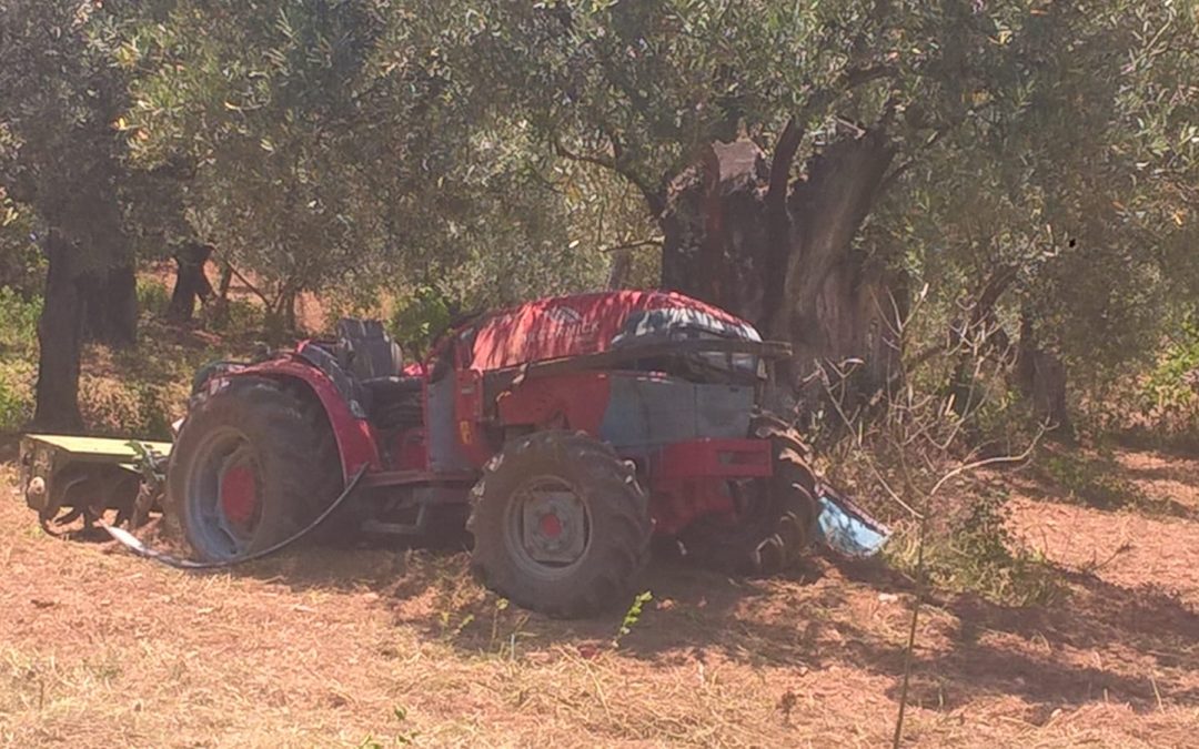 Il trattore che ha causato la morte dell'uomo