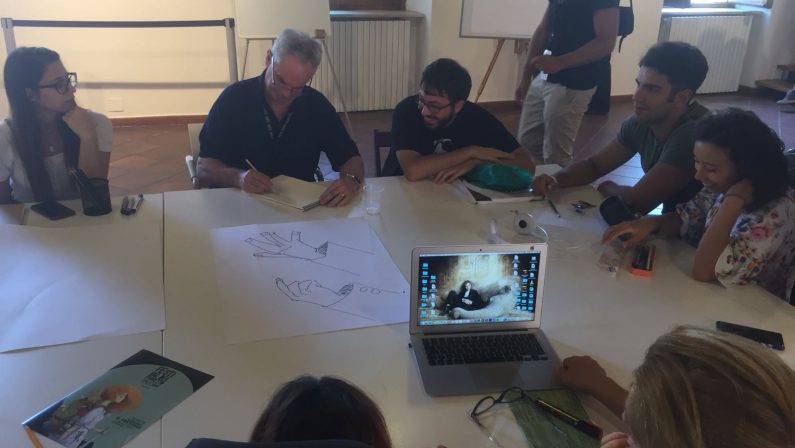 FOTO – Al via il “Festival del fumetto”: il workshop con John Pomeroy