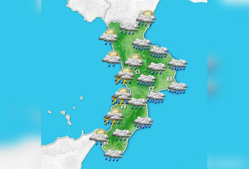 Forti piogge in arrivo su tutta la CalabriaLa Protezione civile dirama una allerta arancione