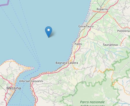 Nuova scossa di terremoto nell'area del RegginoMagnitudo 3.1 antistante la costa di Palmi