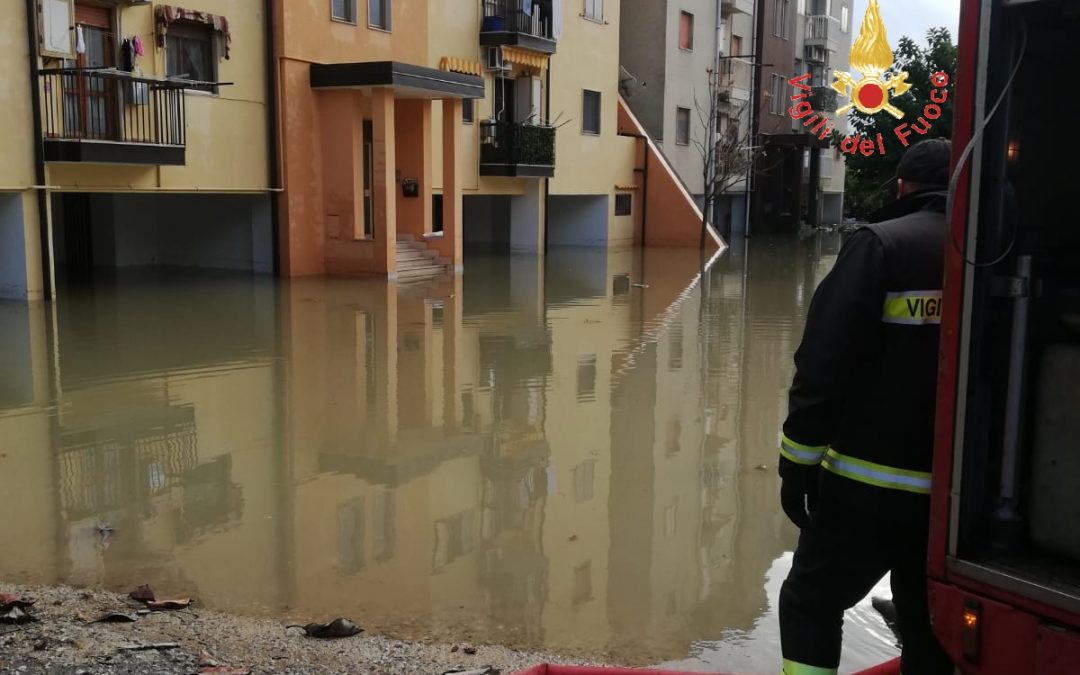 Interventi dei vigili del fuoco a Soverato