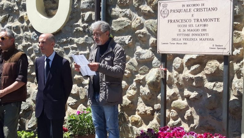FOTO - Lamezia Terme commemora Pasquale Cristiano e Francesco Tramonte 28 anni dopo il loro omicidio