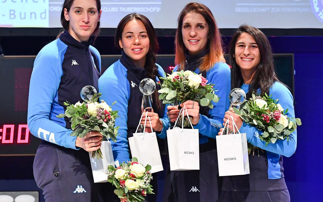 La nazionale di Fioretto femminile in Germania (FOTO TRIFILETTI ANDREABIZZI TEAM)