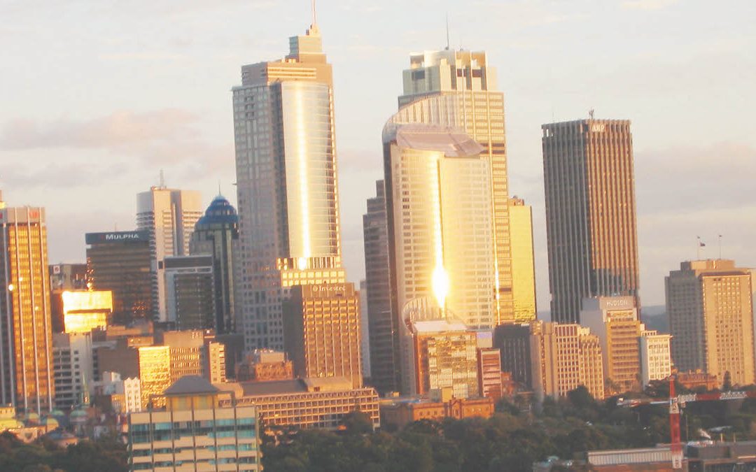 La luce dorata del tramonto su Sydney (foto di Cleto Corposanto)