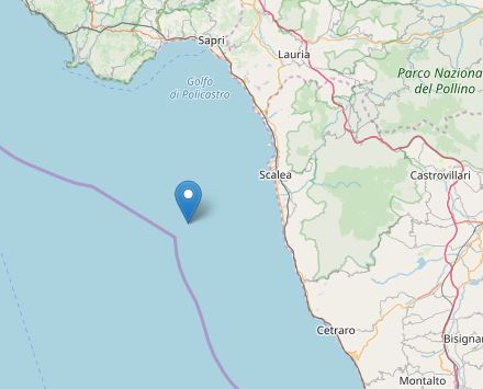 Terremoto in mare davanti alle coste del CosentinoMagnitudo 3.3 ma nessuna conseguenza né danni