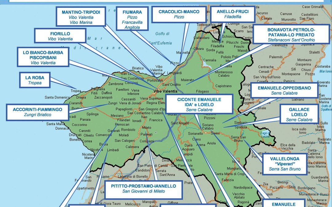 FOTO – Le cosche presenti nelle province calabresi e al Nord  La mappatura aggiornata a dicembre 2018 resa nota dalla Dia