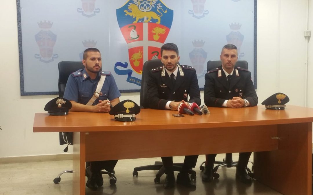 La conferenza stampa dei carabinieri