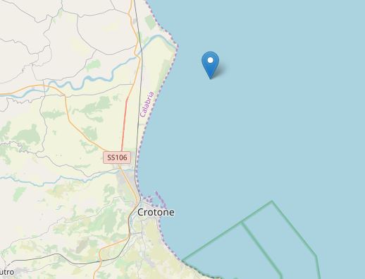 Terremoto davanti al litorale di Crotone: magnitudo 3.7, avviati accertamenti