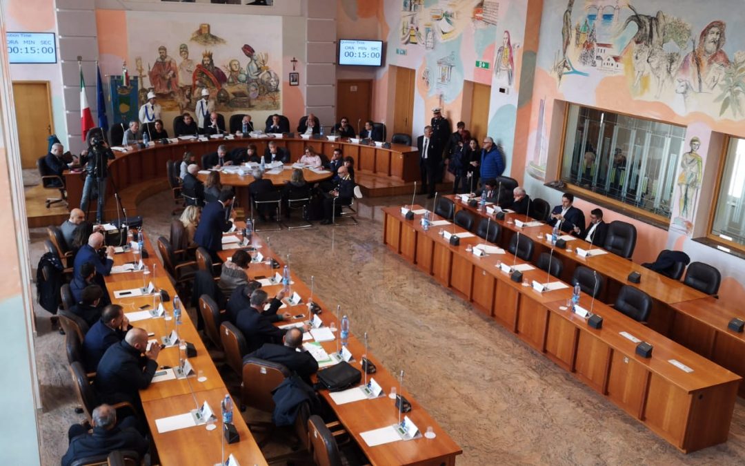 L'aula consiliare del Comune di Cosenza (foto di repertorio)