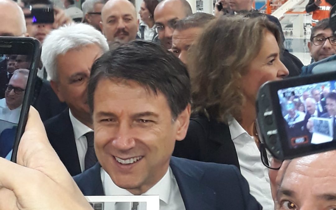 Il premier Giuseppe Conte a Melfi