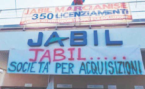 Jabil, al via i licenziamenti