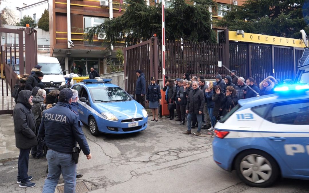 Gli arresti dopo i fatti del 19 gennaio a Vaglio di Basilicata (foto Mattiacci)