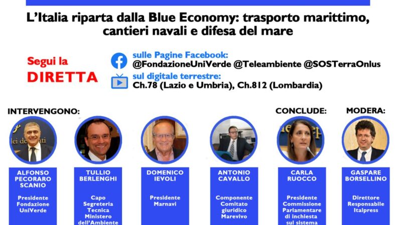 “L’Italia riparta dalla Blue Economy”, il 22 maggio diretta web