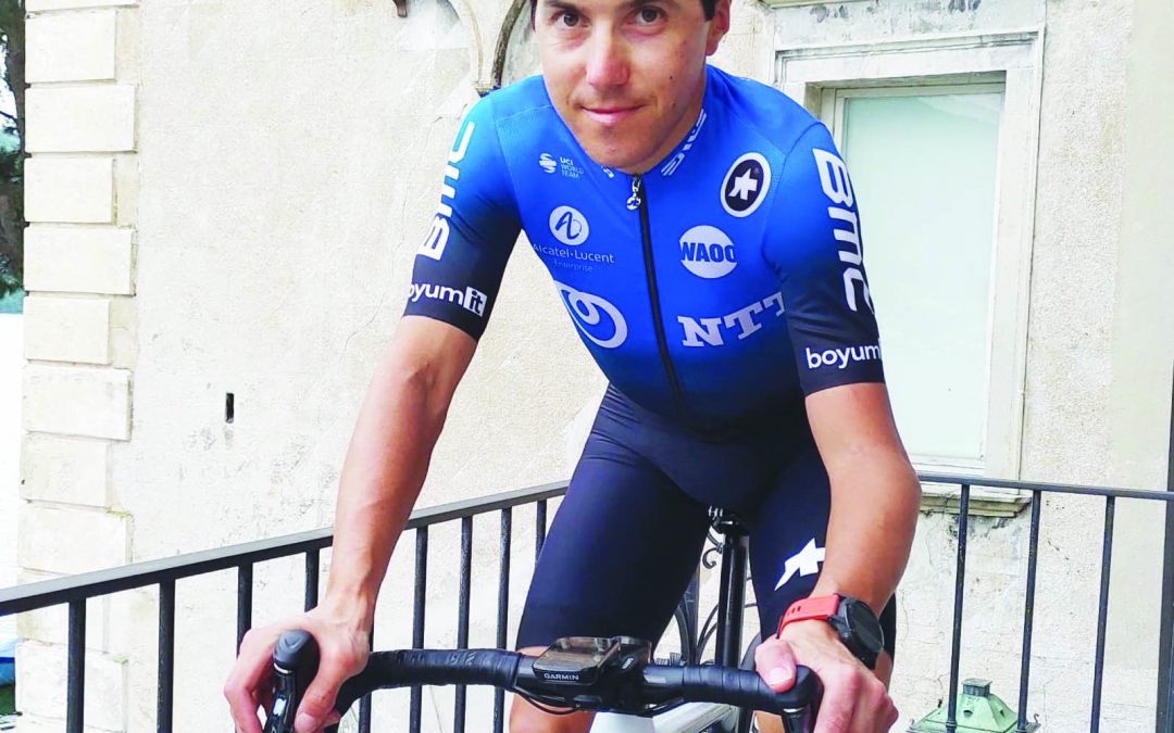 Il ciclista lucano Domenico Pozzovivo con la nuova maglia della NNT