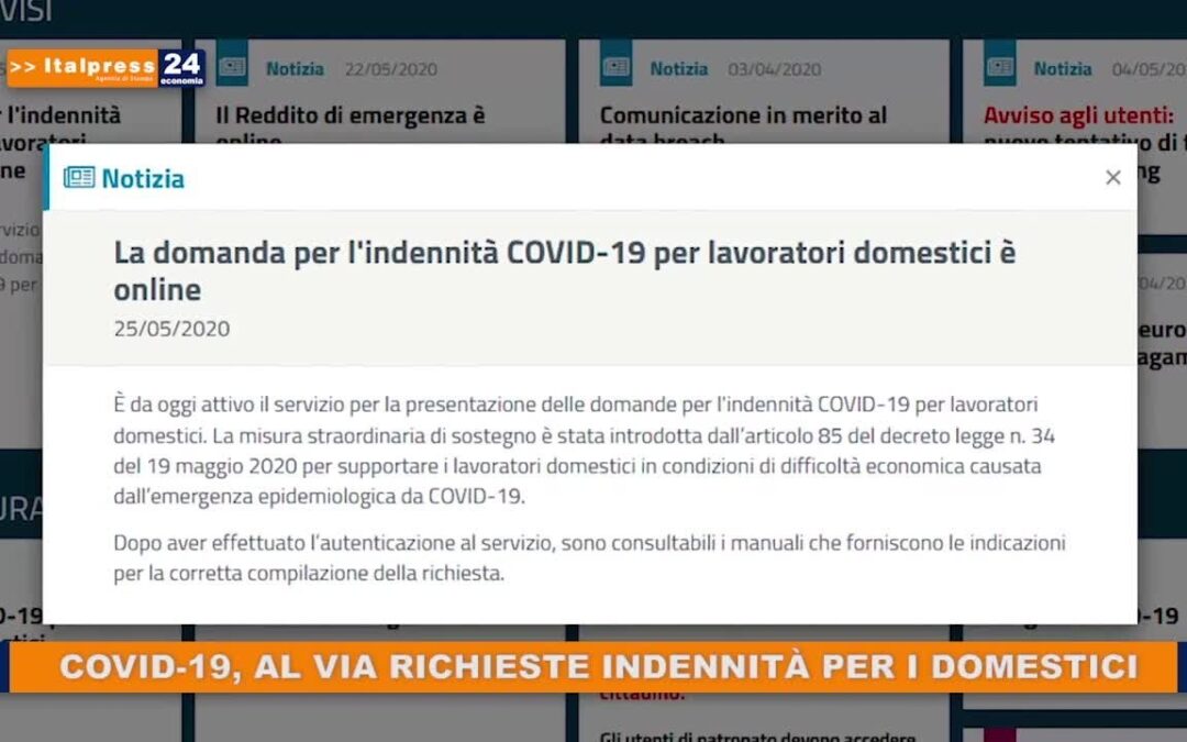 Inps, al via richieste di indennità per i domestici