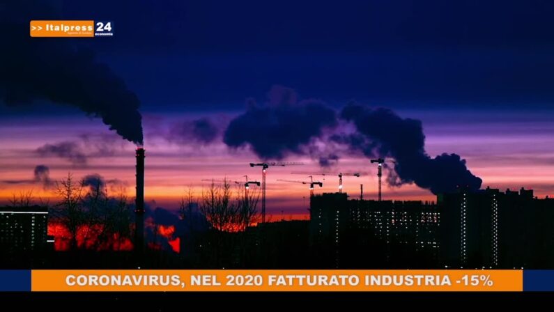 Coronavirus, nel 2020 fatturato industria -15%