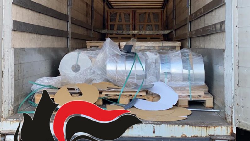 20 tonnellate di alluminio frutto di rapina in un camion. Carabinieri arrestano 2 persone