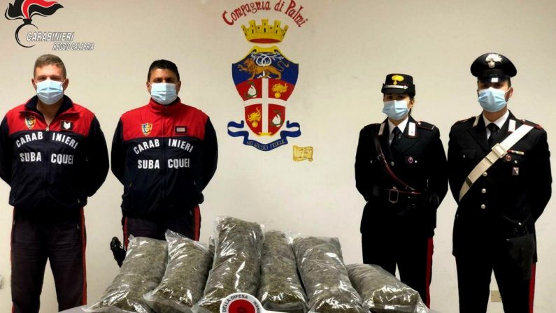 Droga, sequestrati 10 chili di marijuana nel Reggino: erano nascosti in una barca. Due arresti
