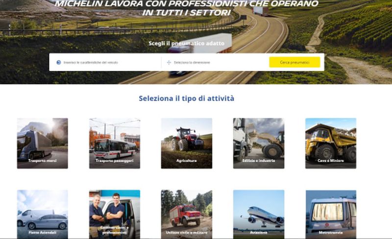 Online il nuovo portale Michelin dedicato al comparto B2B