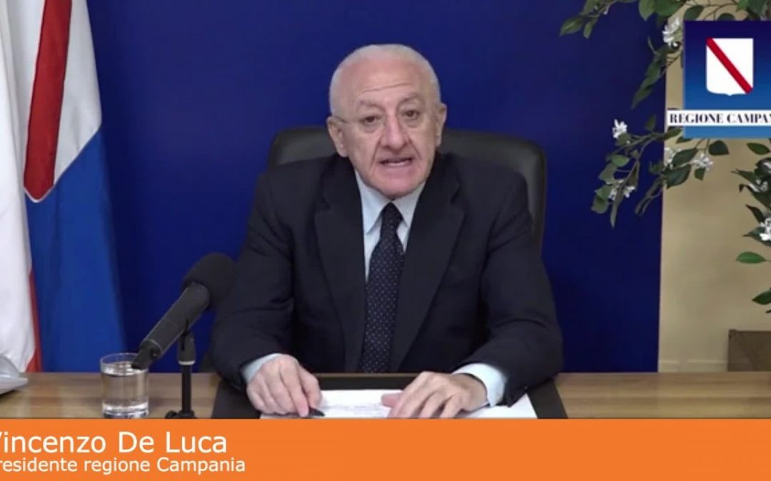 De Luca “Da lunedì chiudiamo le scuole in Campania”