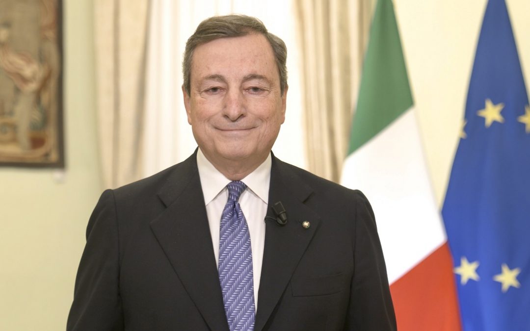 Il Presidente del Consiglio Draghi nel suo videomessaggio