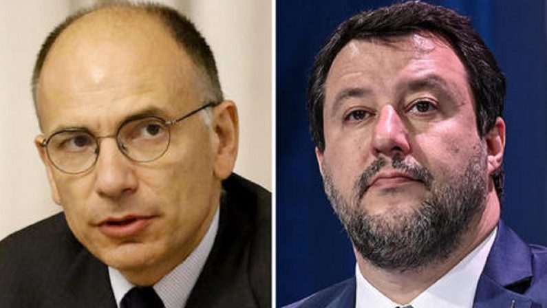 Letta-Salvini, il teatrino del dualismo Destra-Sinistra esalta l'estraneità di Draghi