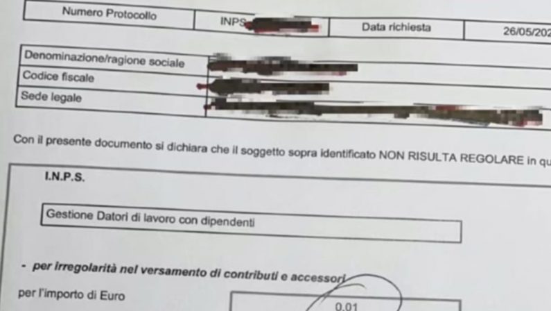 Debito di un centesimo con l'Inps, azienda non ottiene il Durc. Ma aveva già cessato l'attività