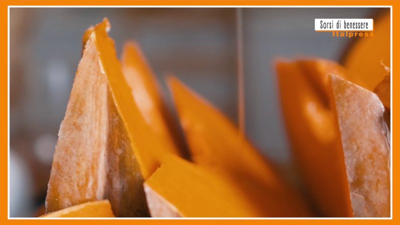 Sorsi di benessere – Crema di zucca con cialde di Grana Padano