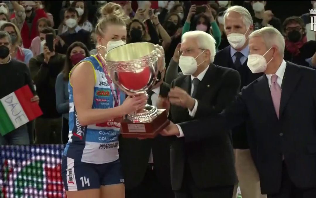 Mattarella alla finale di Coppa Italia di pallavolo femminile