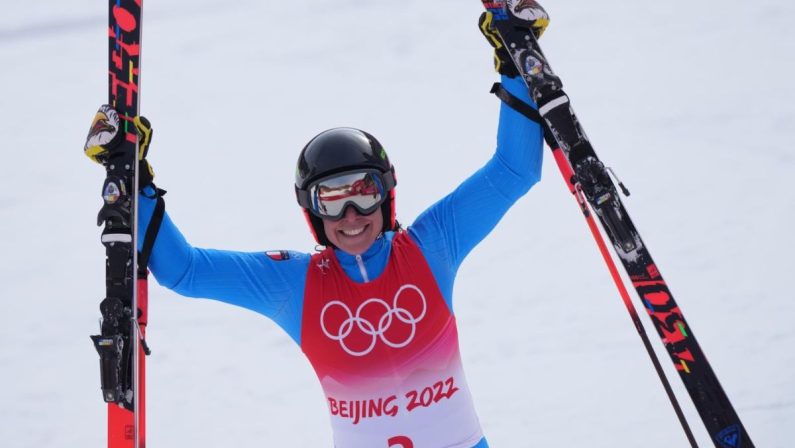 Brignone argento nello slalom donne, quarta medaglia Italia