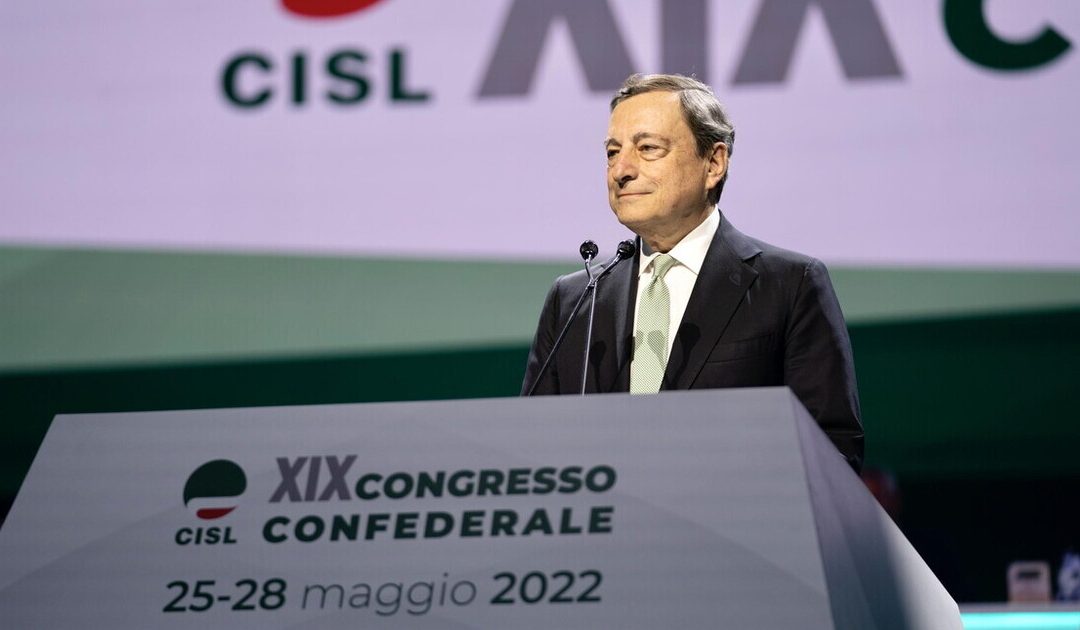 Mario Draghi al congresso della Cisl