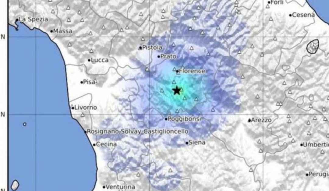 L'epicentro del terremoto