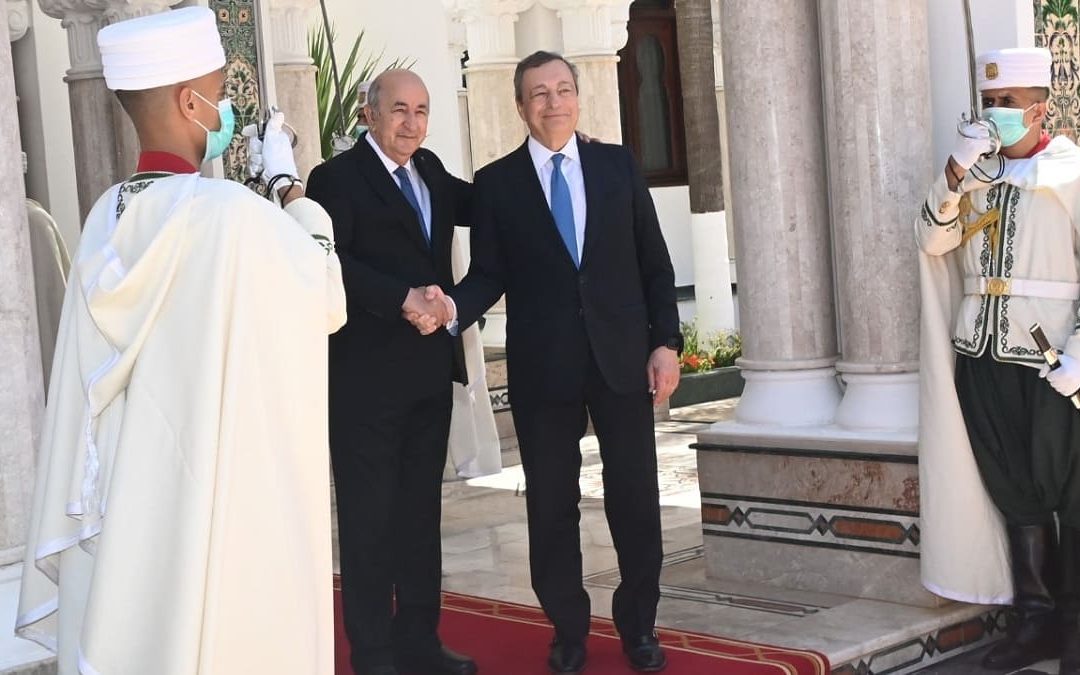 Il presidente Tebboune e il premier Draghi