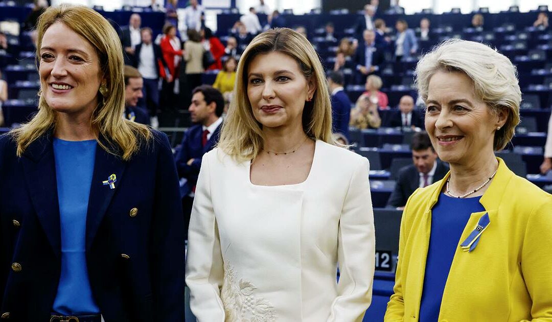 Roberta Metsola, Olena Zelenska, Ursula von der Leyen