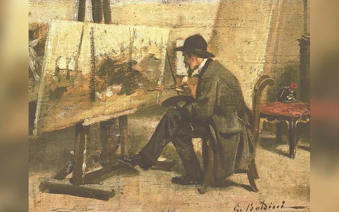 Giovanni Boldini, Ritratto di Fattori nel suo studio, Collezione Intesa Sanpaolo, Gallerie d'Italia – Milano, Archivio Patrimonio Artistico Intesa Sanpaolo / foto Paolo Vandrasch, Milano