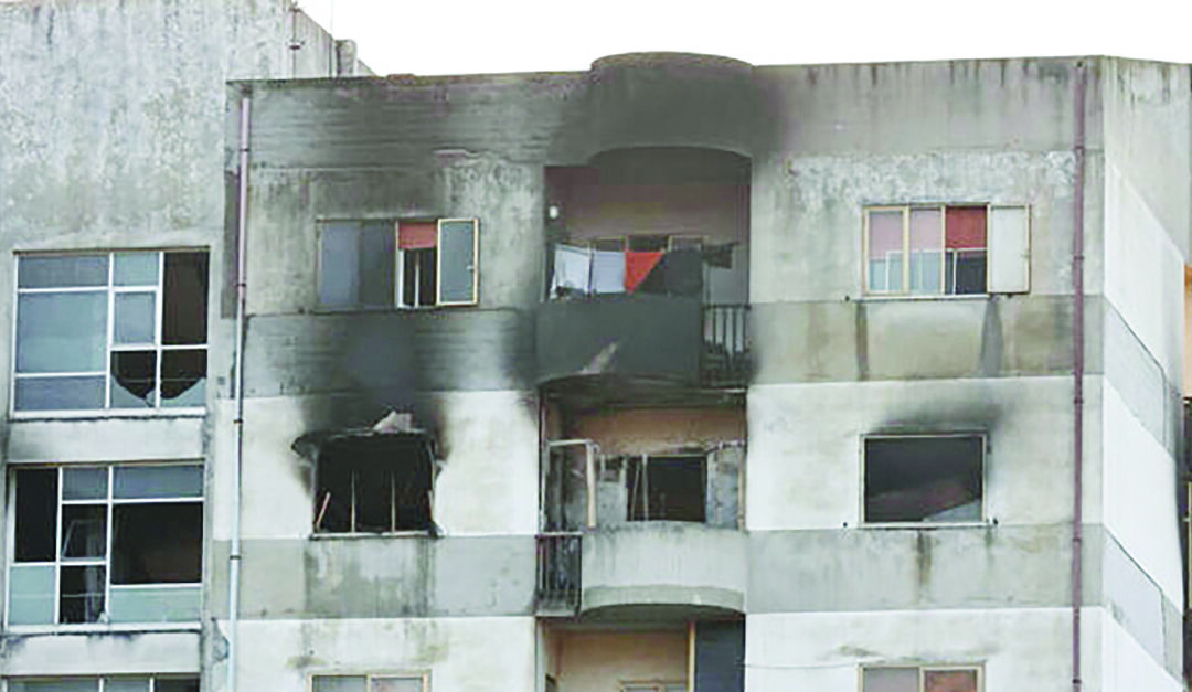 La palazzina dell'incendio di Catanzaro