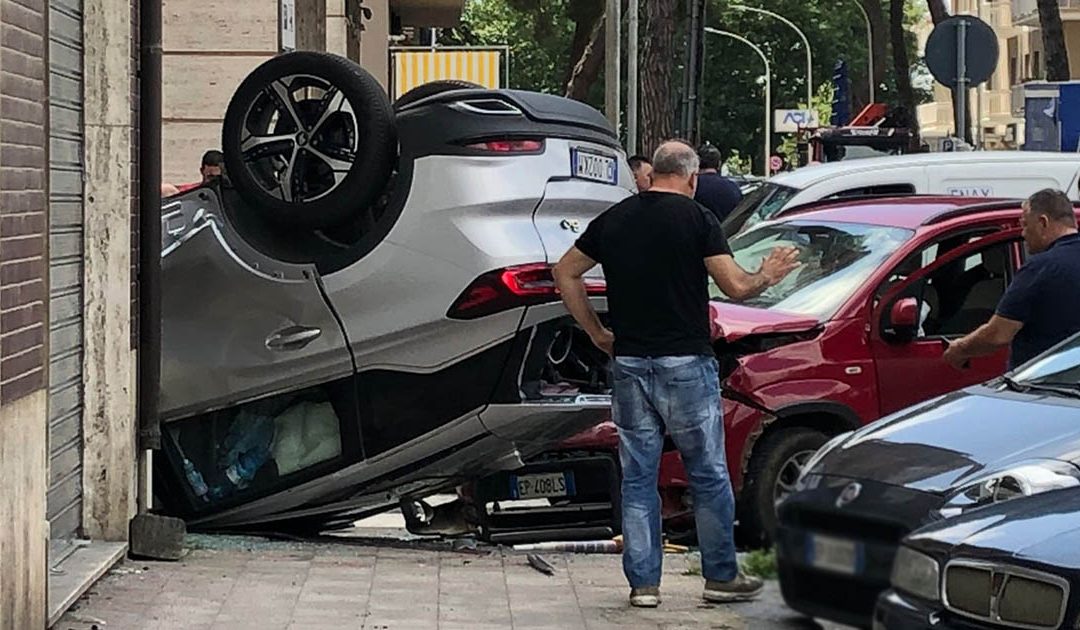 Le auto coinvolte nell'incidente