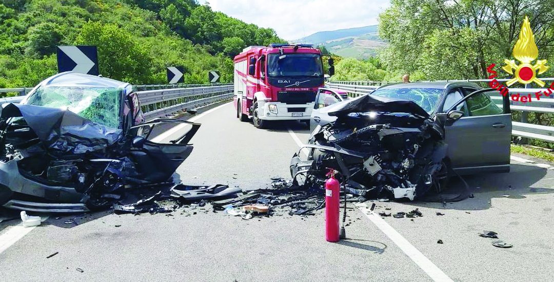 Il luogo dell’incidente sulla strada statale