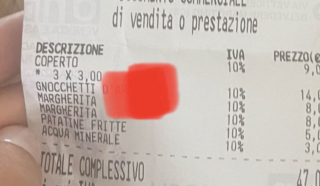 La “febbre” degli scontrini in Calabria tra gelati cari e coperti «folli»