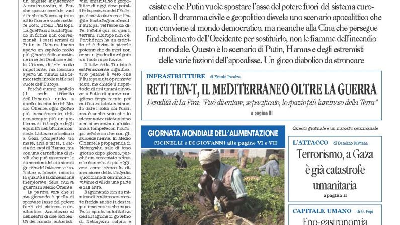 La prima pagina de l’ALTRAVOCE dell’ITALIA in edicola oggi