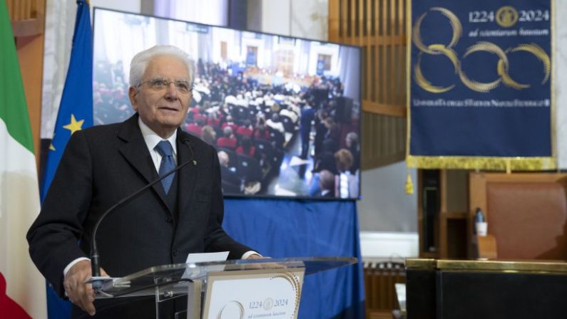 Mattarella alla Federico II a Napoli, “L’Europa è cultura, valori e ideali comuni”