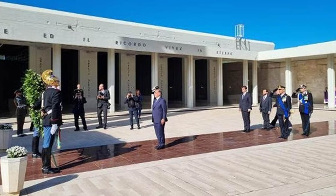 Il presidente del Senato durante le celebrazioni a Bari (foto: Rai News)