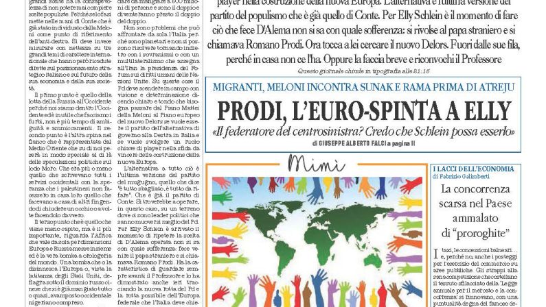 La prima pagina de l’ALTRAVOCE dell’ITALIA in edicola oggi