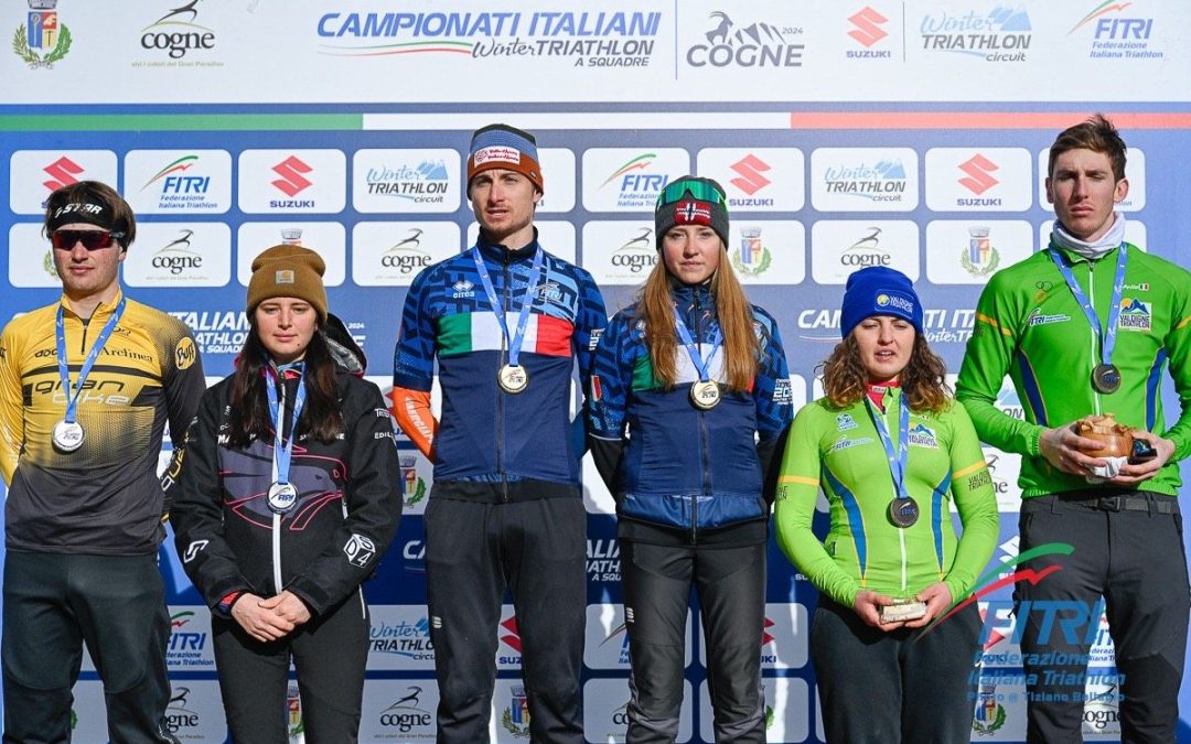 Saravalle e Vicari campioni italiani winter triathlon a squadre